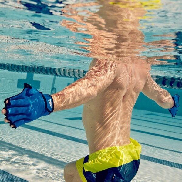 SWIM TIME LOG AQUA FITNESS TRANING GLOVES ROYAL MEDIUM; TRAINING; FITNESS; SWIM GLOVES; AQUA FITNESS GLOVES;