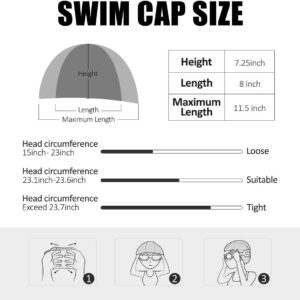 Tripsky Silicone Swim Cap,Comfortable Bathing Cap Ideal for Curly Short Medium Long Hair, Swimming Cap for Women and Men, Shower Caps Keep Hairstyle Unchanged