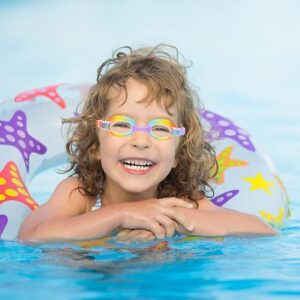 Kids Swim Goggles Age 2-6, Toddler Goggles 23456 Year, Swimming Goggles With CaseNo Hair Pull Strap