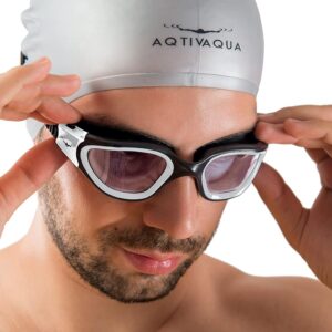 Swimming Goggles, DX Wide View Swim Goggles for Adult Men Women, Anti Fog No Leaking