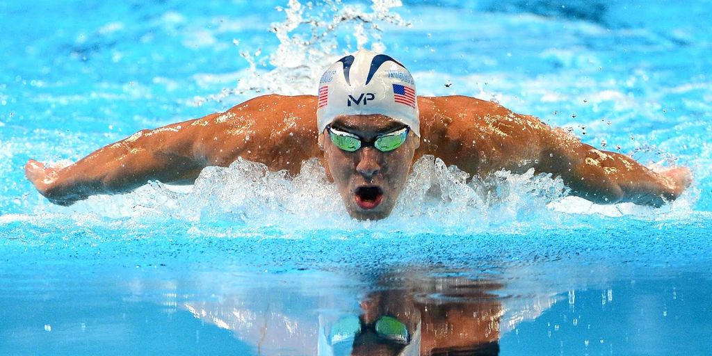 swimmer eating healthy meal