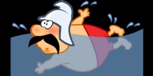 swimmer eating healthy food