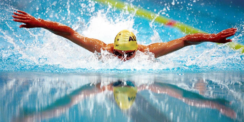 swimmer eating healthy food before swimming