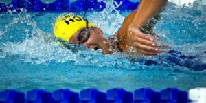 swimmer in pool healthy food